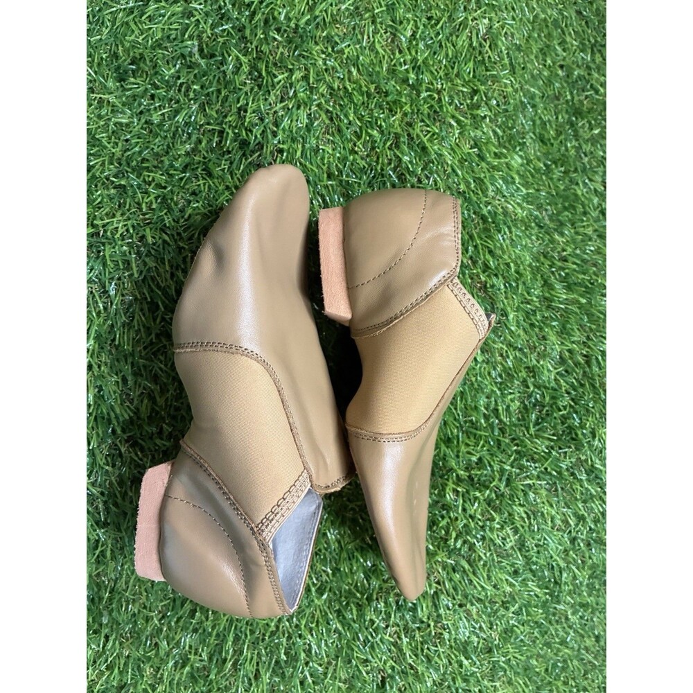 Youth Tan Leather Jazz Dance Shoes Size 13.5 Split Sole Slip On NWOB